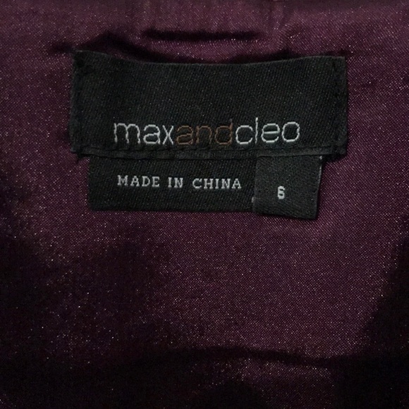 Macy’s - Max and Cleo - Plum Strapless Dress - 6 - Picture 4 of 6